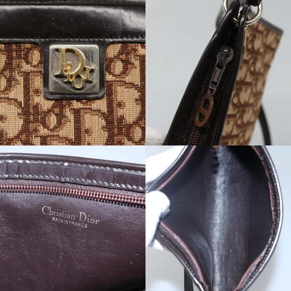 DIOR Trotter Canvas Shoulder Bag Brown - Picture 11 of 12